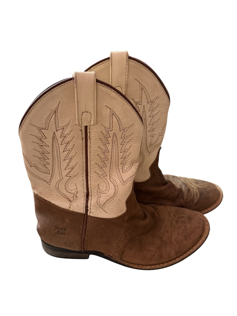 Tony Lama Tan Suede-Lined Western Boot Youth size 2